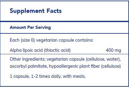 Alpha Lipoic Acid 400 mg - FAR HILLS PHARMACY STORE