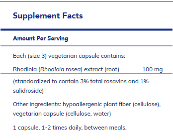 Rhodiola Rosea - FAR HILLS PHARMACY STORE