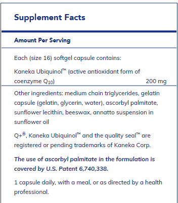 Ubiquinol-QH 200 mg 60's - FAR HILLS PHARMACY STORE