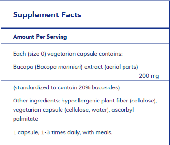 Bacopa monnieri 180's - FAR HILLS PHARMACY STORE