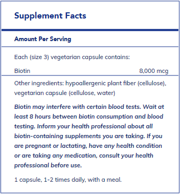 Biotin 8 mg - FAR HILLS PHARMACY STORE