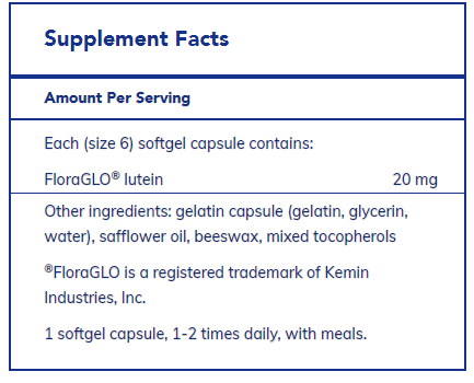 Lutein 20 mg.