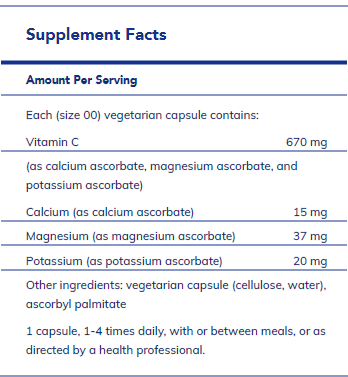 Buffered Ascorbic Acid Capsules - FAR HILLS PHARMACY STORE