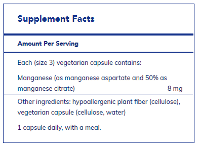 Manganese (aspartate/citrate) 60's - FAR HILLS PHARMACY STORE