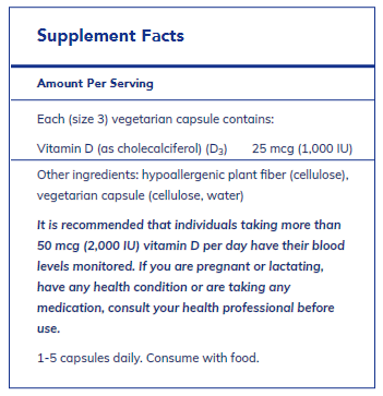 Vitamin D3 25 mcg (1,000 IU)