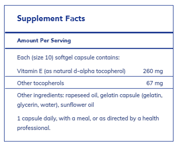 Vitamin E (with mixed tocopherols)