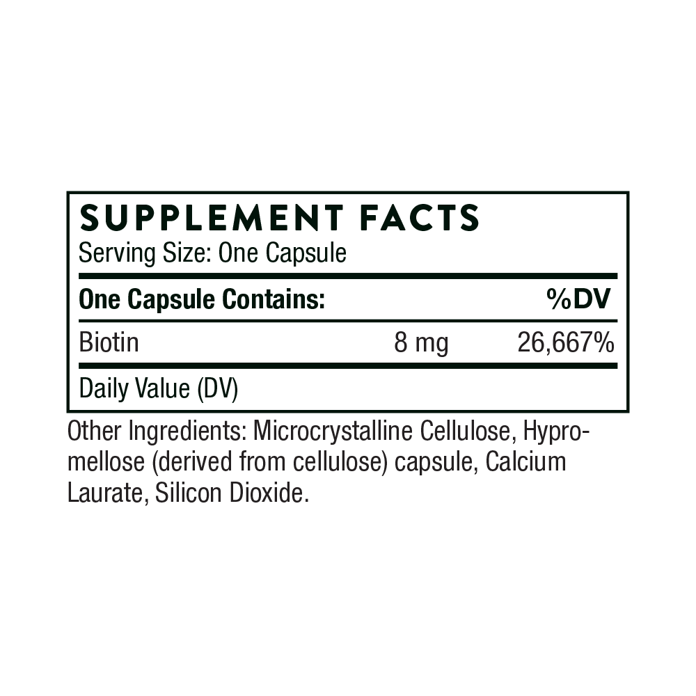 Biotin-8 60 Vegcaps - FAR HILLS PHARMACY STORE