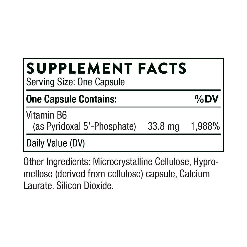 Pyridoxal 5'-Phosphate 180 Vegcaps - FAR HILLS PHARMACY STORE