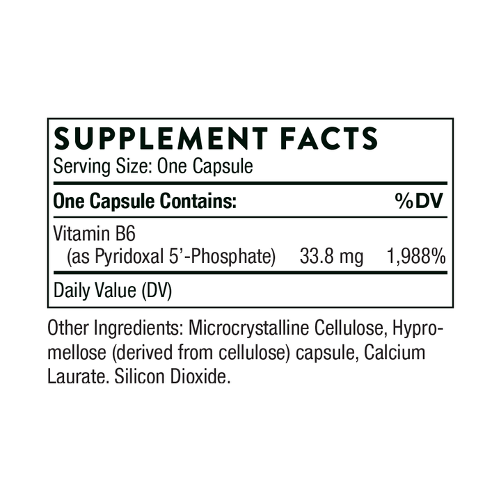 Pyridoxal 5'-Phosphate 180 Vegcaps - FAR HILLS PHARMACY STORE