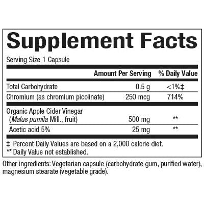 Apple Cider Vinegar & Chromium 500 mg / 250 mcg