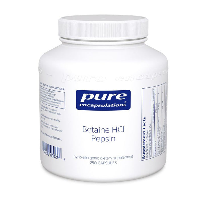 Betaine HCl Pepsin 250 capsules - FAR HILLS PHARMACY STORE