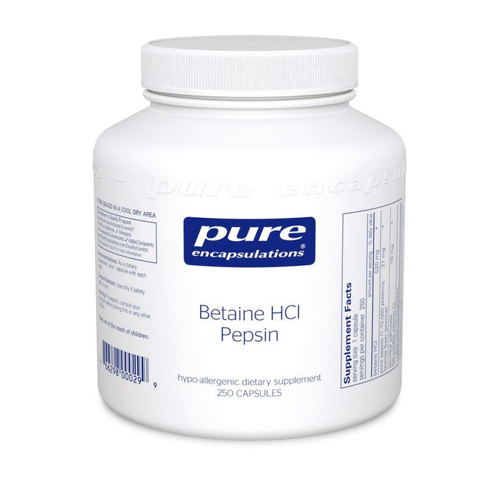 Betaine HCl Pepsin 250 capsules
