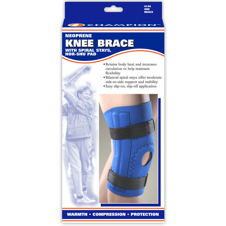 0144 / NEOPRENE KNEE SLEEVE - HOR-SHU PAD, SPIRAL STAYS