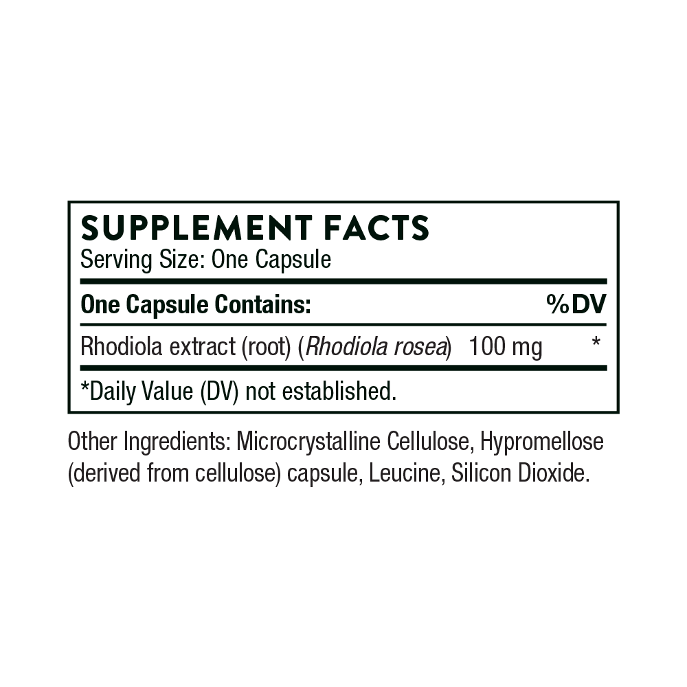 Rhodiola 60 Vegcaps - FAR HILLS PHARMACY STORE