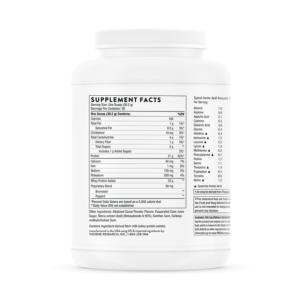 Whey Protein Isolate Choc NSF 31.9 oz - FAR HILLS PHARMACY STORE