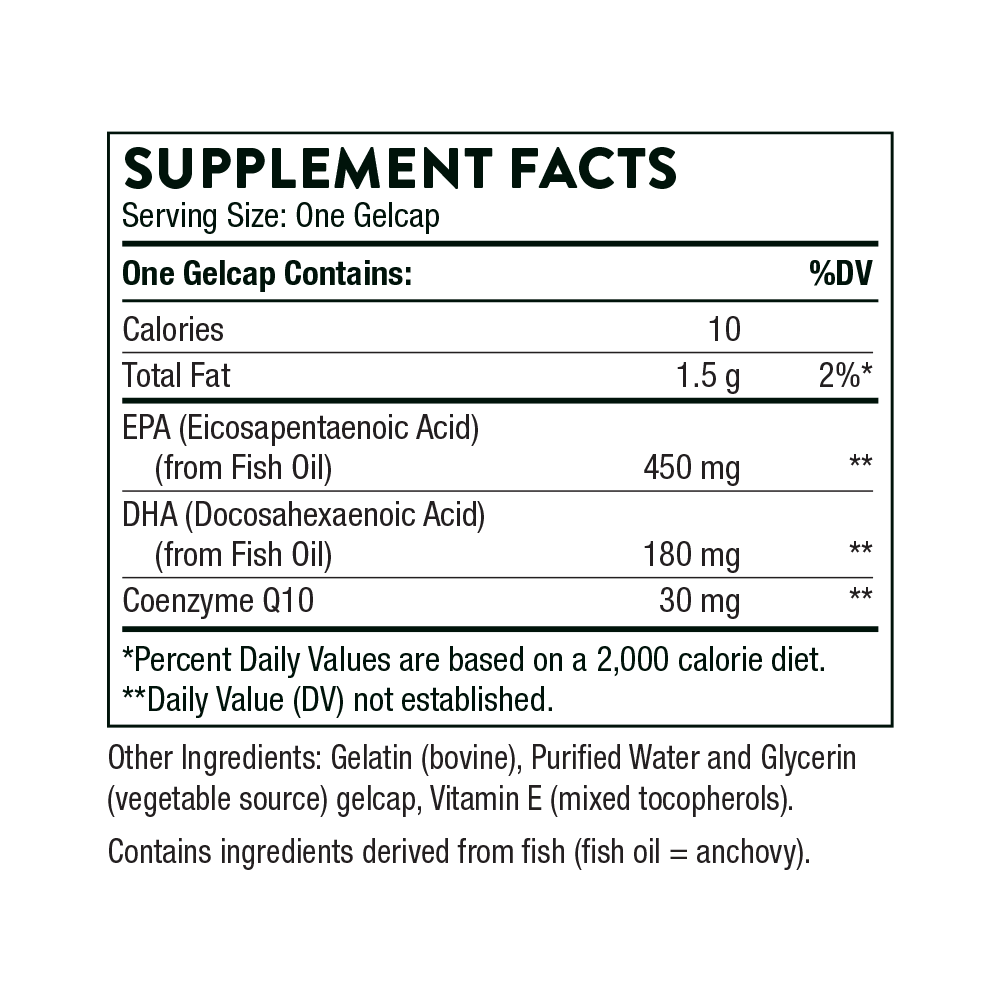 Omega-3 with CoQ10 90 Gelcaps - FAR HILLS PHARMACY STORE